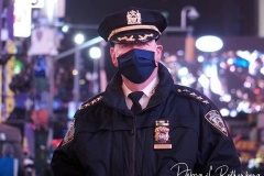 NYPD Chief of Department Terence Monahan in Times Square on New Years Eve.