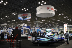 Visitors checking out some jet ski’s at the New York Boat Show hosted at Javits Center from 26-30 Jan 2022.