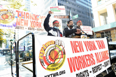 New York Taxi Workers Alliance victory party outside City Hall on November 9, 2021. 

Photos by Susan Watts