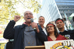 New York Taxi Workers Alliance victory party outside City Hall on November 9, 2021. 

Photos by Susan Watts