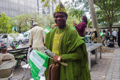 People come together for the 5th Nigerian Independence Day Parade on East 47th Street in Manhattan, NYC where food, festivities, artisans and DJs celebrated.  Speeches by local prominent Nigerian-American figures were made in celebration of Nigeria’s independence on October 1st, 1961. (C) Bianca Otero. NYC. October 09, 2021.
