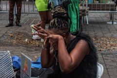People come together for the 5th Nigerian Independence Day Parade on East 47th Street in Manhattan, NYC where food, festivities, artisans and DJs celebrated.  Speeches by local prominent Nigerian-American figures were made in celebration of Nigeria’s independence on October 1st, 1961. (C) Bianca Otero. NYC. October 09, 2021.