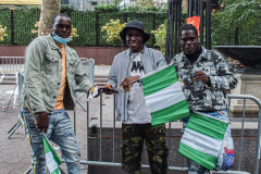 People come together for the 5th Nigerian Independence Day Parade on East 47th Street in Manhattan, NYC where food, festivities, artisans and DJs celebrated.  Speeches by local prominent Nigerian-American figures were made in celebration of Nigeria’s independence on October 1st, 1961. (C) Bianca Otero. NYC. October 09, 2021.