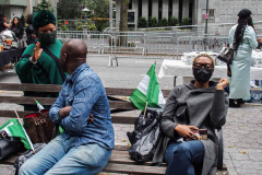 People come together for the 5th Nigerian Independence Day Parade on East 47th Street in Manhattan, NYC where food, festivities, artisans and DJs celebrated.  Speeches by local prominent Nigerian-American figures were made in celebration of Nigeria’s independence on October 1st, 1961. (C) Bianca Otero. NYC. October 09, 2021.