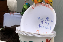 Noah The Animal Lover
He lives in NYC, retired and owns all those animals.  They are his pets.  He goes around throughout NYC and puts them on display for people to see and children to enjoy.  Petting is allowed.  All the animals are trained and 
non aggressive.  He collects voluntary donations to pay for food and associated vet cost.  His name is Noah.