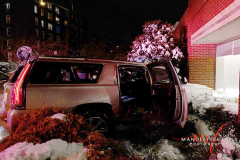 Capturing this car that lost control. Located at the TD Bank in Long Island City on Jan 29, 2022.