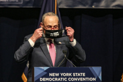 US Senator for New York Chuck Schumer speaks at the 2022 New York State Democratic Convention in theSheraton Midtown. Manhattan, New York.Thursday, February 17, 2022 (C) Bianca Otero