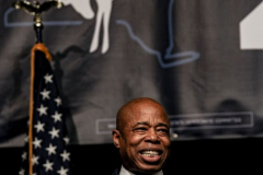 New York Mayor Eric Adams speaks at the 2022 New York State Democratic Convention in theSheraton Midtown. Manhattan, New York.Thursday, February 17, 2022 (C) Bianca Otero