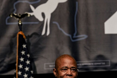 New York Mayor Eric Adams speaks at the 2022 New York State Democratic Convention in theSheraton Midtown. Manhattan, New York.Thursday, February 17, 2022 (C) Bianca Otero