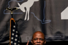 New York Mayor Eric Adams speaks at the 2022 New York State Democratic Convention in theSheraton Midtown. Manhattan, New York.Thursday, February 17, 2022 (C) Bianca Otero