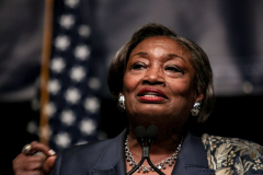 Majority Leader Andrea Stewart-Cousins speaks at the 2022 New York State Democratic Convention in the Sheraton Midtown. Manhattan, New York.Thursday, February 17, 2022 (C) Bianca Otero