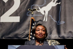 Majority Leader Andrea Stewart-Cousins speaks at the 2022 New York State Democratic Convention in the Sheraton Midtown. Manhattan, New York.Thursday, February 17, 2022 (C) Bianca Otero