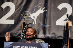 Majority Leader Andrea Stewart-Cousins speaks at the 2022 New York State Democratic Convention in the Sheraton Midtown. Manhattan, New York.Thursday, February 17, 2022 (C) Bianca Otero