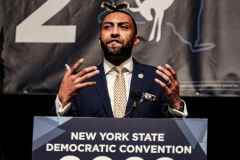 New York State Senator, Jamaal T. Bailey speaks at the 2022 New York State Democratic Convention in theSheraton Midtown. Manhattan, New York.Thursday, February 17, 2022 (C) Bianca Otero