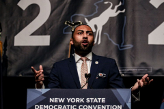 New York State Senator, Jamaal T. Bailey speaks at the 2022 New York State Democratic Convention in theSheraton Midtown. Manhattan, New York.Thursday, February 17, 2022 (C) Bianca Otero