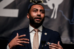 New York State Senator, Jamaal T. Bailey speaks at the 2022 New York State Democratic Convention in theSheraton Midtown. Manhattan, New York.Thursday, February 17, 2022 (C) Bianca Otero
