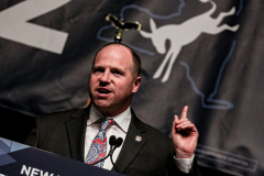 State Senator Tim Kennedy speaks at the 2022 New York State Democratic Convention in the Sheraton Midtown. Manhattan, New York.Thursday, February 17, 2022 (C) Bianca Otero