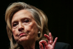 Hillary Clinton speaks at the 2022 New York State Democratic Convention in the Sheraton Midtown, officially endorsing Gov. Kathy Hochul for full term as NY Governor. Manhattan, New York. Thursday, February 17, 2022 (C) Bianca Otero