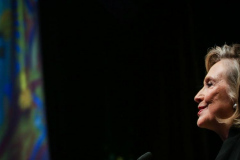 Hillary Clinton speaks at the 2022 New York State Democratic Convention in the Sheraton Midtown, officially endorsing Gov. Kathy Hochul for full term as NY Governor. Manhattan, New York. Thursday, February 17, 2022 (C) Bianca Otero