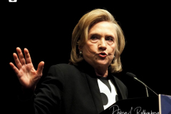 Former Secretary of State Hillary Clinton speaks during the 2022 New York State Democratic Convention at the Sheraton New York Times Square Hotel on February 17, 2022 in New York City. Former Secretary of State Hillary Clinton gave the keynote address during the second day of the NYS Democratic Convention where the party organized the party's platform and nominated candidates for statewide offices that will be on the ballot this year including the nomination of Gov. Kathy Hochul and her Lt. Gov. Brian Benjamin