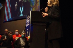 February 17, 2022  New York, 
 New York State Democratic Nomination Convention held at the Sheraton Hotel in Midtown Manhattan all of the New York State 
Democratic leaders gathered to see who would make the ballot for the incoming elections. The keynote speaker was Former Secretary of State,  Former U.S. Senator, and  Former First Lady Hillary Clinton.