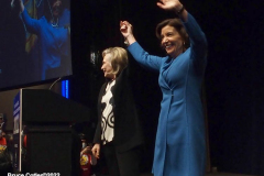 February 17, 2022  New York, 
 New York State Democratic Nomination Convention held at the Sheraton Hotel in Midtown Manhattan all of the New York State 
Democratic leaders gathered to see who would make the ballot for the incoming elections. The keynote speaker was Former Secretary of State,  Former U.S. Senator, and  Former First Lady Hillary Clinton.  
Hillary Clinton & Gov. Kathy Hochul