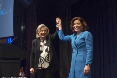 February 17, 2022  New York, 
 New York State Democratic Nomination Convention held at the Sheraton Hotel in Midtown Manhattan all of the New York State 
Democratic leaders gathered to see who would make the ballot for the incoming elections. The keynote speaker was Former Secretary of State,  Former U.S. Senator, and  Former First Lady Hillary Clinton.  
Hillary Clinton & Gov. Kathy Hochul