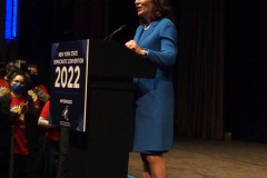 February 17, 2022  New York, 
 New York State Democratic Nomination Convention held at the Sheraton Hotel in Midtown Manhattan all of the New York State 
Democratic leaders gathered to see who would make the ballot for the incoming elections. The keynote speaker was Former Secretary of State,  Former U.S. Senator, and  Former First Lady Hillary Clinton.  
 Gov. Kathy Hochul