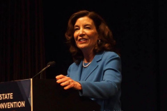 February 17, 2022  New York, 
 New York State Democratic Nomination Convention held at the Sheraton Hotel in Midtown Manhattan all of the New York State 
Democratic leaders gathered to see who would make the ballot for the incoming elections. The keynote speaker was Former Secretary of State,  Former U.S. Senator, and  Former First Lady Hillary Clinton.  
 Gov. Kathy Hochul