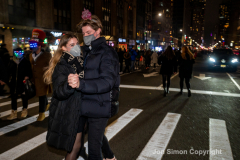 A couple grab a dance on 8th ave, following New YearÕs Eve in Times Square 1/1/22.