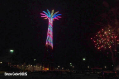 December 31, 2021  New York ,  The Iconic Parachute jump in Coney Island celebrates New Years eve being lit up to celebrate the new year