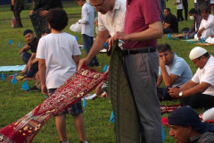 New York City Mayor Bill de Blasio  delivers remarks at the Eid UI-Adha prayer in Brooklyn, New York.  Early morning  outdoor prayer service.