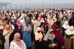 New York City Mayor Bill de Blasio  delivers remarks at the Eid UI-Adha prayer in Brooklyn, New York.  Early morning  outdoor prayer service.