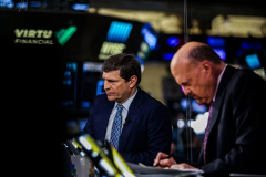 Recently appointed NYC Mayor, ERIC ADAMS, rang the bell at the NEW YORK STOCK EXCHANGE on Monday, February 28, 2022. Mayor Adams also called himself a “compassionate capitalist” as well as getting over the “hurdles” of lifting the mask mandate for school children and finally hinted that the market could possibly take a “hit” due to the possible full war in Ukraine. (C) Bianca Otero