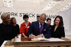 Mayor Adams Closes Out Black History Month With Focus on Giving BIPOC Entrepreneurs More Opportunities in Rebuilding NYC’s Economy

NEW YORK – Surrounded by those from underrepresented communities in the business world, New York City Mayor Eric Adams today rang the opening bell at The New York Stock Exchange (NYSE). On the final day of Black History Month, Mayor Adams highlighted efforts underway to provide more opportunities to Black, Indigenous, and people of color (BIPOC), as well as women, as New York seeks to rebuild the economy and recover from COVID-19
(C) Steve Sands/ New York Newswire