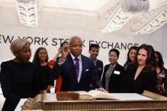 Mayor Adams Closes Out Black History Month With Focus on Giving BIPOC Entrepreneurs More Opportunities in Rebuilding NYC’s Economy

NEW YORK – Surrounded by those from underrepresented communities in the business world, New York City Mayor Eric Adams today rang the opening bell at The New York Stock Exchange (NYSE). On the final day of Black History Month, Mayor Adams highlighted efforts underway to provide more opportunities to Black, Indigenous, and people of color (BIPOC), as well as women, as New York seeks to rebuild the economy and recover from COVID-19
(C) Steve Sands/ New York Newswire
