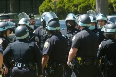New York- New York City Police Department personnel train for riot control in a local park in the Marine park section of Brooklyn