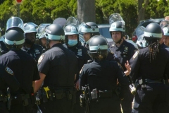 New York- New York City Police Department personnel train for riot control in a local park in the Marine park section of Brooklyn
