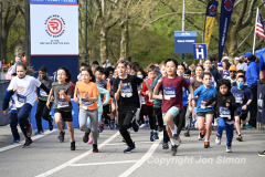 April 24, 2022: RBC's Race for the Kids, benefiting MSK Kids, is held in Central Park in New York City. The event includes a 4 mile run, 1.4 mile walk and Stage 1 & 2 RNYRR races. (Photos copyright Jon Simon)