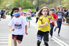 April 24, 2022: RBC's Race for the Kids, benefiting MSK Kids, is held in Central Park in New York City. The event includes a 4 mile run, 1.4 mile walk and Stage 1 & 2 RNYRR races. (Photos copyright Jon Simon)