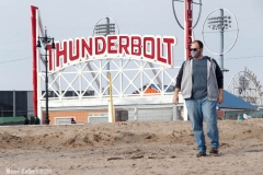 December 13,2020 Coney Island Polar Bear Club enjoys beautiful weather while people stroll the boardwalk and enjoy the sunny weather before the predicted snow storm to hit the East Coast on Wednesday.