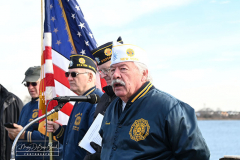 Pearl Harbor Remembrance
Sharrots Road Fishing Pier
Staten Island, NY
Tuesday, December 07, 2021
For Credit:  Mary DiBiase Blaich

A Pearl Harbor remembrance ceremony was held on Tuesday, December 07, 2021 by the Richmond County American Legion off Staten Island.  The members gathered on the fishing pier at Sharrots Road where they conducted a service that included taps, the National Anthem and God Bless America.  Remarks were made by several American Legion officials, and followed with a wreath dropped into the water.