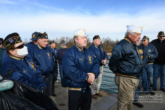 Pearl Harbor Remembrance
Sharrots Road Fishing Pier
Staten Island, NY
Tuesday, December 07, 2021
For Credit:  Mary DiBiase Blaich

A Pearl Harbor remembrance ceremony was held on Tuesday, December 07, 2021 by the Richmond County American Legion off Staten Island.  The members gathered on the fishing pier at Sharrots Road where they conducted a service that included taps, the National Anthem and God Bless America.  Remarks were made by several American Legion officials, and followed with a wreath dropped into the water.