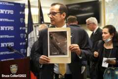 April 19, 2022  David Bonola, 44, was taken into custody Thursday on murder and other charges in connection with Orsolya Gaal's death, Bonola a Queens handyman accused of stabbing lover 58 times, stuffing her body in duffel bag and dragging it blocks away from the murder scene New Conference by Chief of Dectives James Essig announcing the arrest of David  Bonola .
 Sgt. Carlos Nieves holds up evidence photos  from the crime scene.