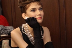 New York- Iconic Steakhouse Peter Luger enlists Madame Tussauds wax figures for 
"safe" indoor dining experience during the corona virus. Celebrity wax figures fill seats for socially distancing dining. The figures are Audrey Hepburn, Jon Hamm,Jimmy Fallon, and Al Roker