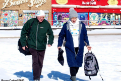 January 30, 2022 New York  
The day after a Nor'Easter hit New York City with 11 inches of snow the Coney Island Polar Bear Club  braved the cold 15 degree Fahrenheit temperature and jumped into the frigid Atlantic Ocean to have some fun.