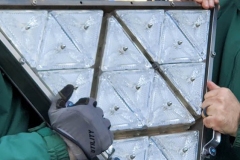 December 27 , 2020   New York City . Workers on roof of One Times Square prepare the New Years Eve Ball  by replacing crystals and checking the wiring for the big night