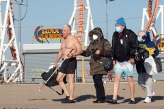 December 27 , 2020     Coney Island Polar Bears go for their weekly swim. The outside Temperature was 25 degrees and the water temperature was 47 degrees.