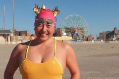 December 27 , 2020     Coney Island Polar Bears go for their weekly swim. The outside Temperature was 25 degrees and the water temperature was 47 degrees.