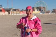 December 27 , 2020     Coney Island Polar Bears go for their weekly swim. The outside Temperature was 25 degrees and the water temperature was 47 degrees.